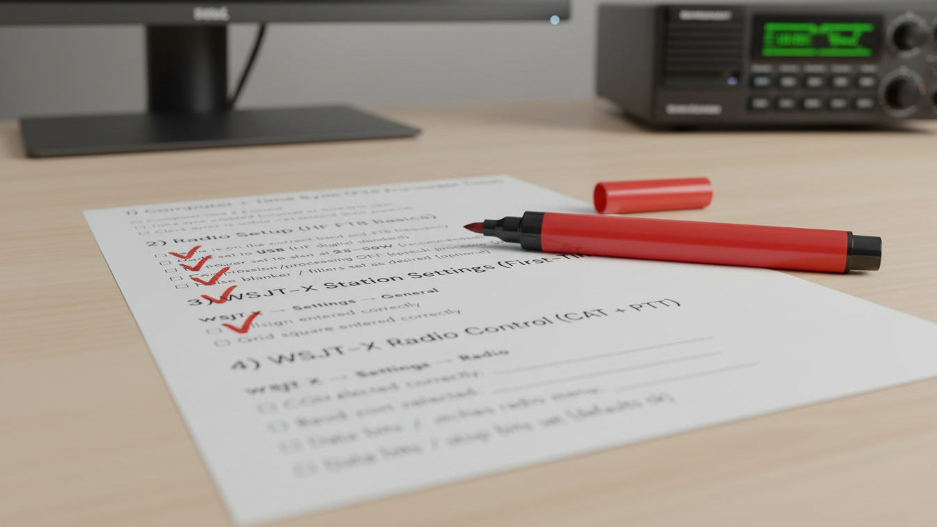 FT8 Checklist for WJST-X